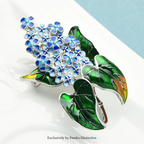 PENDRA Lilacelle Enamel Lilac Flower Brooch