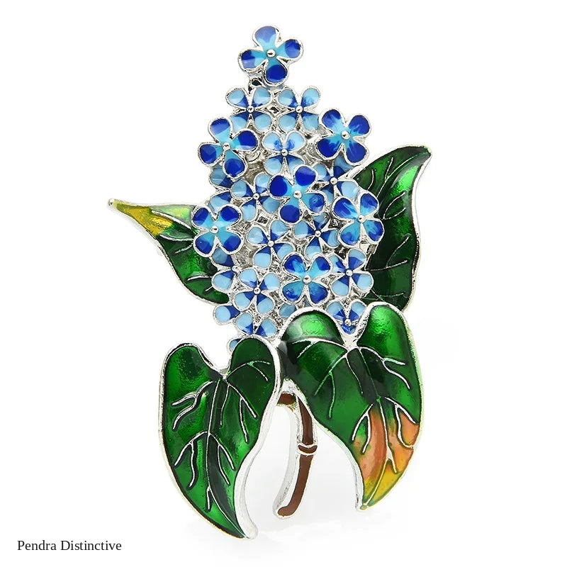 PENDRA Lilacelle Enamel Lilac Flower Brooch