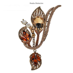 PENDRA Lilia Crystal Lily Flower Brooch
