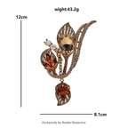 PENDRA Lilia Crystal Lily Flower Brooch