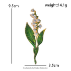 PENDRA Liliana Elegant Enamel Lily Flower Brooch