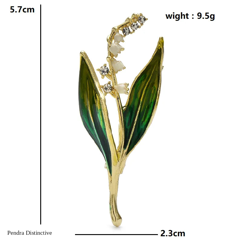 PENDRA Liliana Enamel Lily Flower Brooch