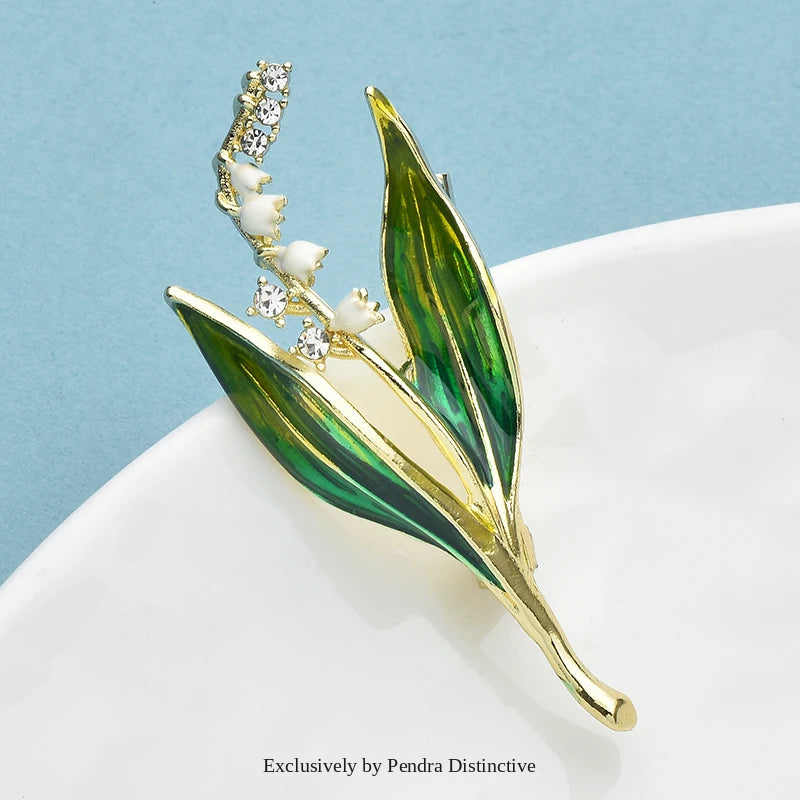 PENDRA Liliana Enamel Lily Flower Brooch