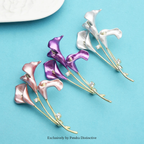 PENDRA Liliana Enamel Lily Flower Brooch