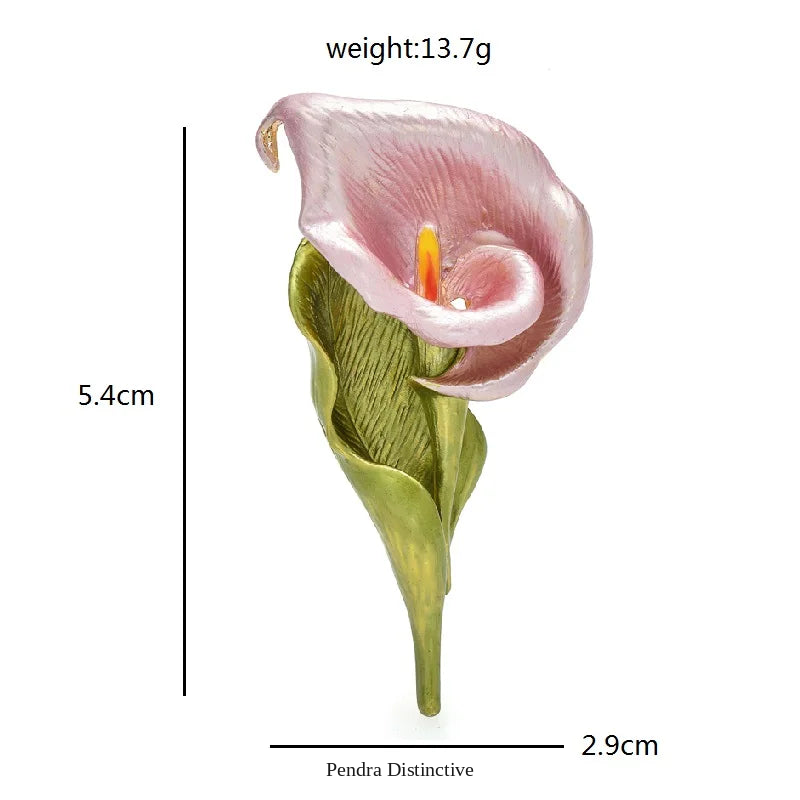 PENDRA Lilielle Pretty Lily Flower Brooch