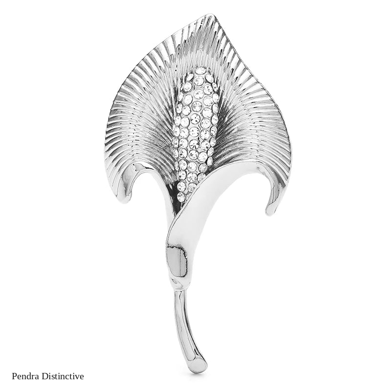 PENDRA Lilycrest Big Crystal Lily Flower Brooch