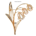 PENDRA Lilyvale Opal Lily of the Valley Brooch