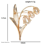 PENDRA Lilyvale Opal Lily of the Valley Brooch
