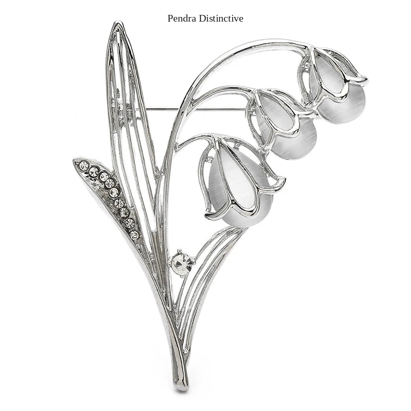 PENDRA Lilyvale Opal Lily of the Valley Brooch