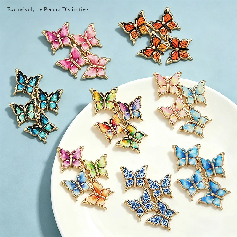 PENDRA Lines Of Butterflies Brooch