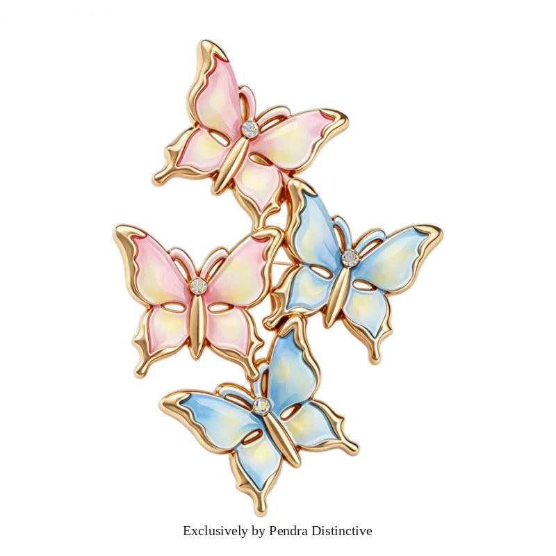 PENDRA Lines Of Butterflies Brooch