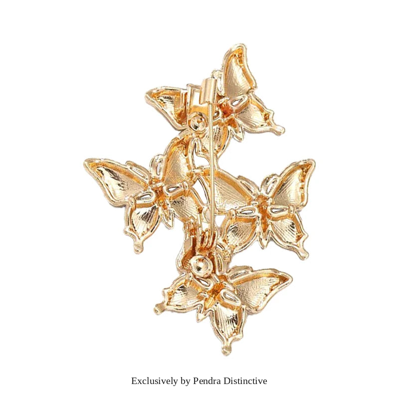 PENDRA Lines Of Butterflies Brooch