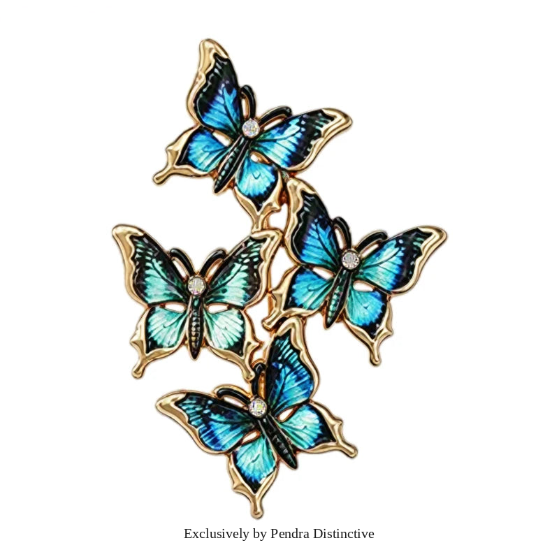 PENDRA Lines Of Butterflies Brooch