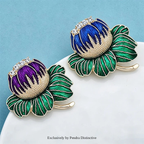 PENDRA Lotuselle Enamel Lotus Flower Brooch