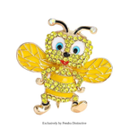 PENDRA Lovely Enamel Bee Brooch