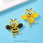 PENDRA Lovely Enamel Bee Brooch