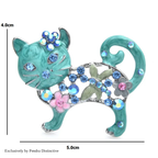 PENDRA Lovely Enamel Cat Metal Brooch