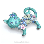 PENDRA Lovely Enamel Cat Metal Brooch