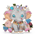 PENDRA Lovely Enamel Elephant Brooch