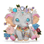 PENDRA Lovely Enamel Elephant Brooch