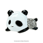 PENDRA Lovely Enamel Panda Brooch