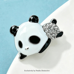 PENDRA Lovely Enamel Panda Brooch
