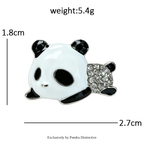 PENDRA Lovely Enamel Panda Brooch