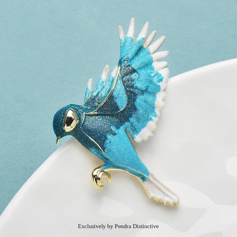 PENDRA Lovely Hummingbird Brooch
