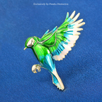 PENDRA Lovely Hummingbird Brooch