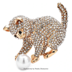 PENDRA Lovely Playing Ball Cat Brooch