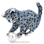 PENDRA Lovely Playing Ball Cat Brooch