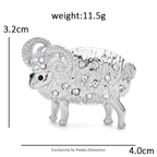 PENDRA Lovely Rhinestone Sheep Brooch