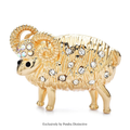 PENDRA Lovely Rhinestone Sheep Brooch
