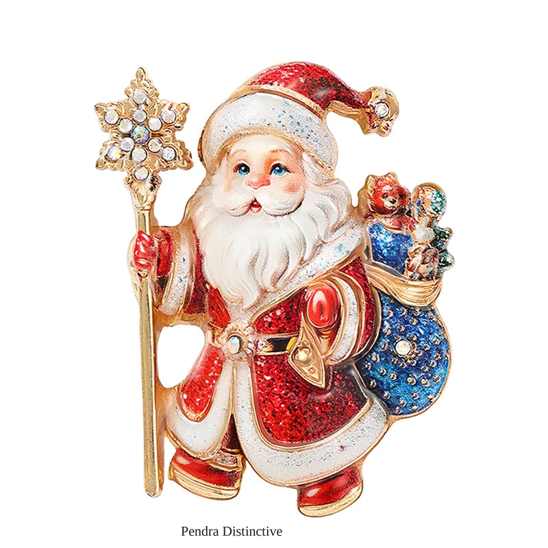 PENDRA Lovely Santa Claus Happy Brooch