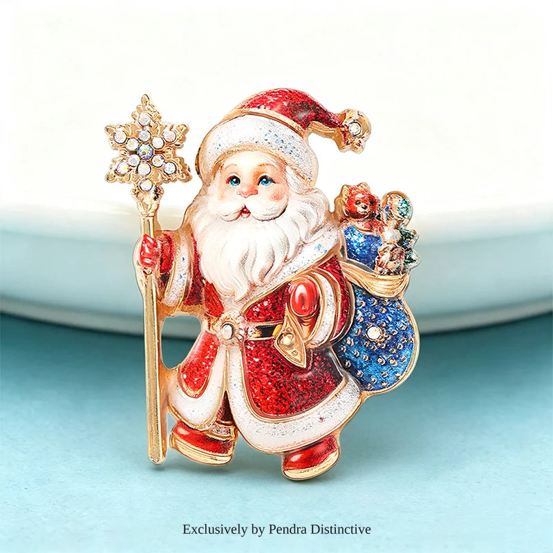 PENDRA Lovely Santa Claus Happy Brooch