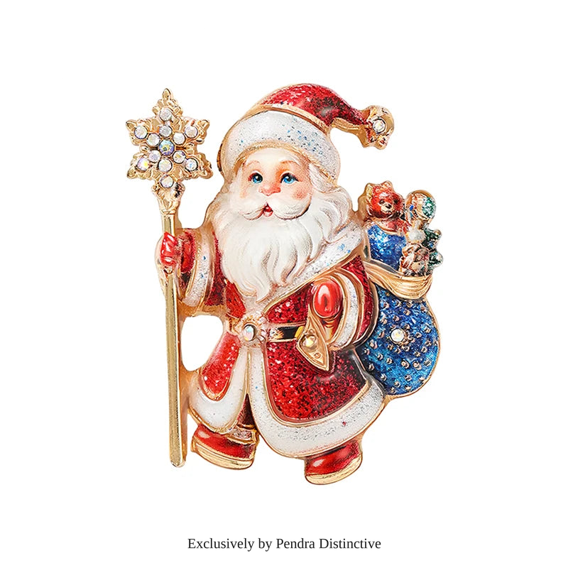 PENDRA Lovely Santa Claus Happy Brooch