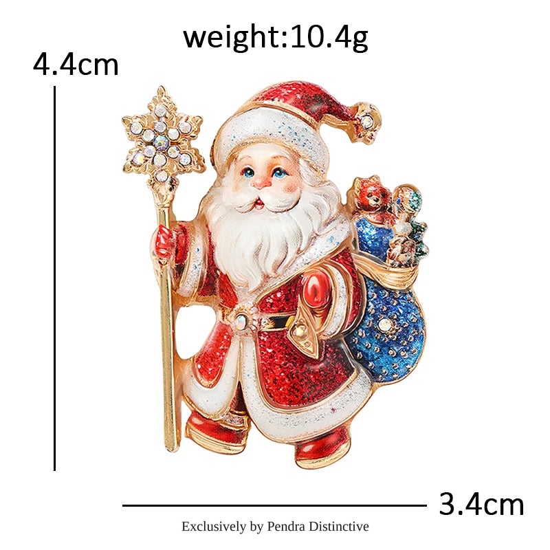 PENDRA Lovely Santa Claus Happy Brooch