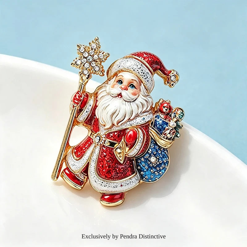 PENDRA Lovely Santa Claus Happy Brooch