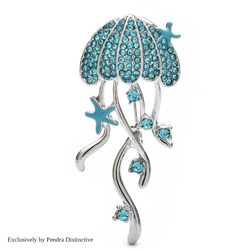 PENDRA Lovely Shining Jellyfish Brooch