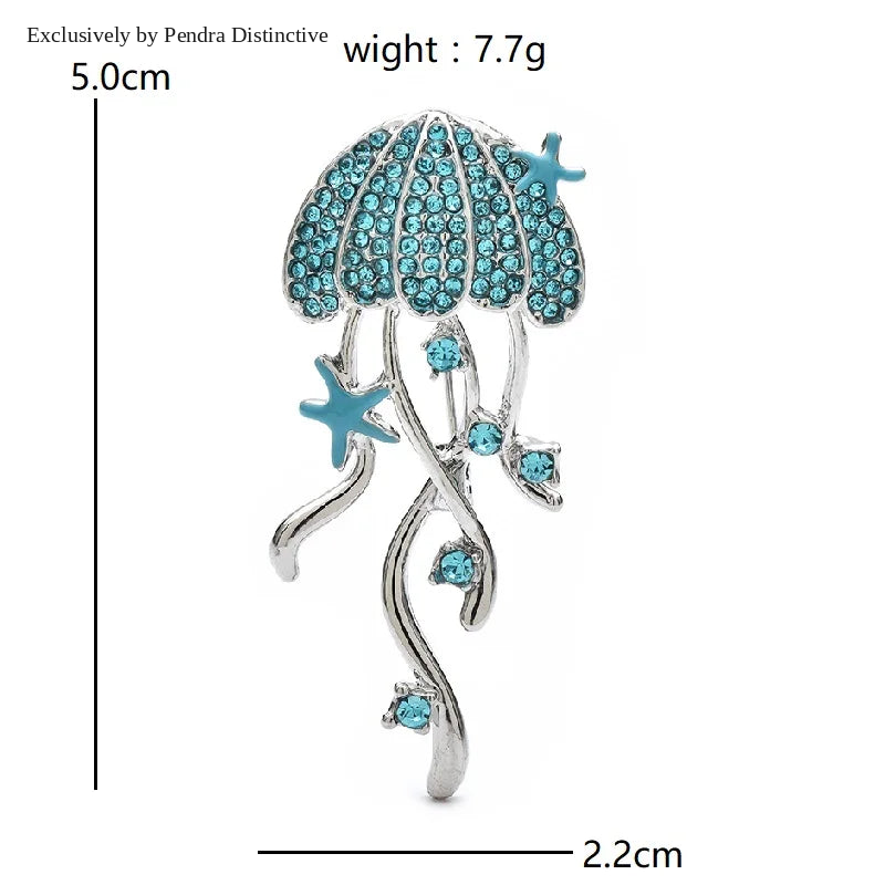 PENDRA Lovely Shining Jellyfish Brooch