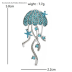 PENDRA Lovely Shining Jellyfish Brooch