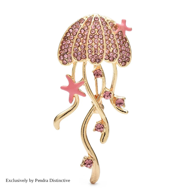 PENDRA Lovely Shining Jellyfish Brooch