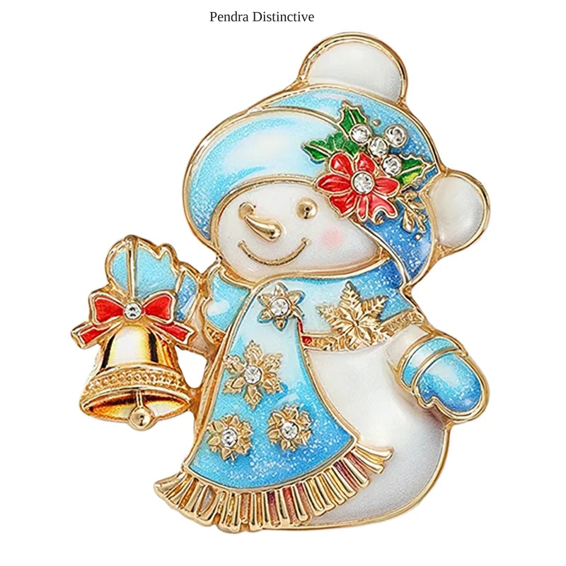 PENDRA Lovely Snowman Brooch