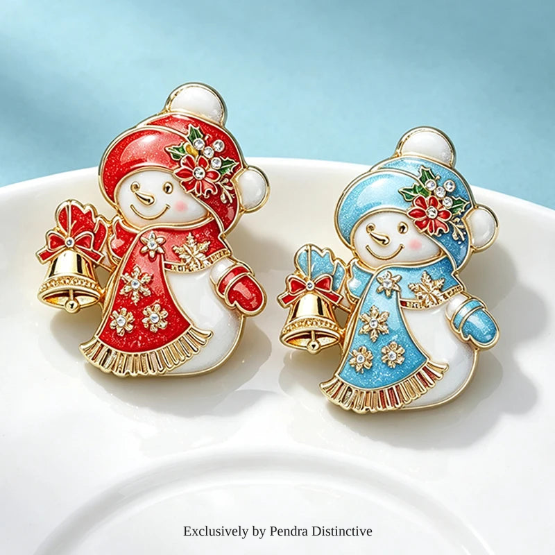 PENDRA Lovely Snowman Brooch