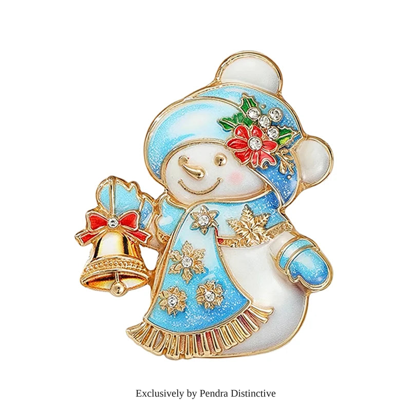 PENDRA Lovely Snowman Brooch