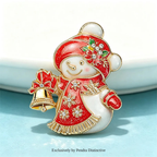 PENDRA Lovely Snowman Brooch