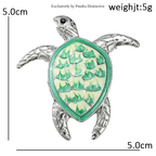 PENDRA Lovely Swimming Turtle Brooch