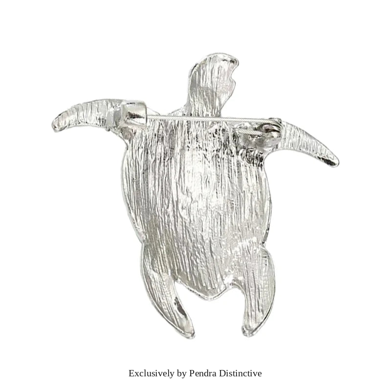 PENDRA Lovely Swimming Turtle Brooch
