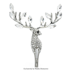 PENDRA Lucky Deer Rhinestone Animal Brooch