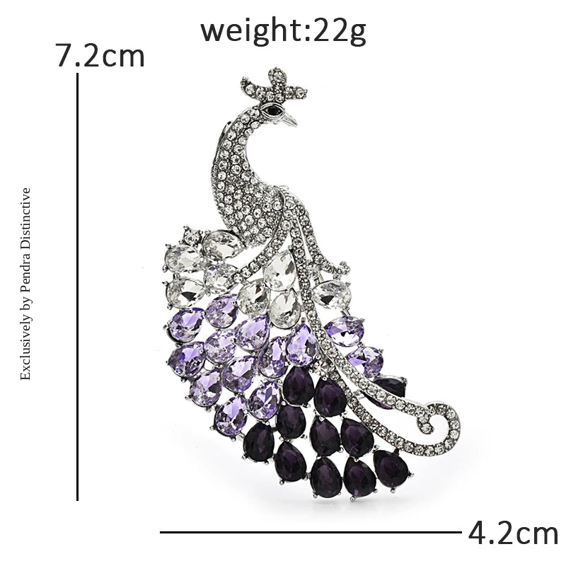 PENDRA Luxury Charming Peacock Brooch